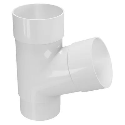 Разклонител PVC Devorex за водосточни тръби ф 80 мм, 67.5 °, бял, Classic 120
