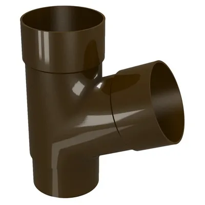 Разклонител PVC Devorex за водосточни тръби ф 80 мм, 67.5 °, кафяв, Classic 120