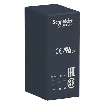 Реле Schneider Electric миниатюрно интерфейсно с основа 2 С/О, 8 A, 24 V, DC, Zelio RSB