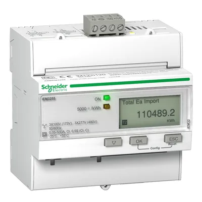 Трифазен електромер за токови трансформатори Schneider Electric четиритарифен  5 A, iEM3255