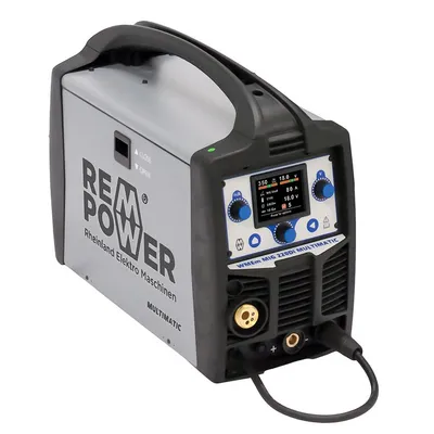 Апарат заваръчен LYNX Elektro Maschinen MIG-MAG, TIG и MMA 200 A, 230 V, 1-4 мм, 0.6-1 мм, 3 м, аргон, въглероден диоксид, WMEm 220Di