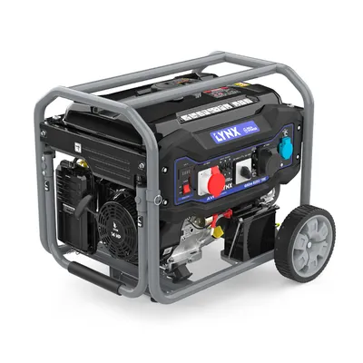 Бензинов генератор за ток LYNX Elektro Maschinen трифазен с електростартер   8000 W, 14 к.с., 32 A, 230/400 V, GSEm 8250 TBE