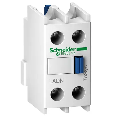 Блок Schneider Electric контактен спомагателен 2 NC, 240 V, 10 A, преден монтаж, TeSys LADN02