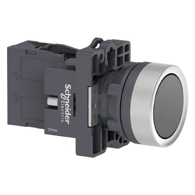 Бутонен превключвател Schneider Electric вграден с натиск 3 A, 240 V, 1 NO, черен, Easy Harmony XA2E