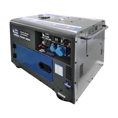 Дизелов генератор за ток LYNX Elektro Maschinen монофазен   6500 W, 14 к.с., 28.26 A, 230 V, GSEm 7000 SDE
