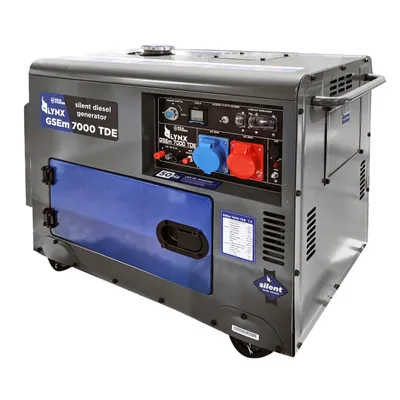 Дизелов генератор за ток LYNX Elektro Maschinen трифазен с електростартер   6500 W, 14 к.с., 28.26/9.42 A, 230/400 V, GSEm 7000 TDE