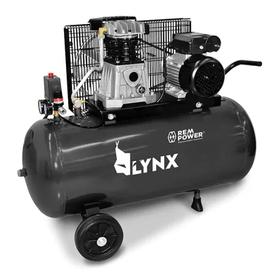Електрически компресор с ремъчна предавка LYNX Elektro Maschinen 3 к.с., 100 л, 305 л/мин, 10 bar, E 401/10/100