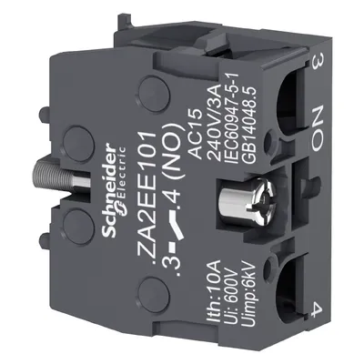 Контактен елемент Schneider Electric за команден бутон 2 A, 230 V, 1 NO, черен, Easy Harmony XA2E