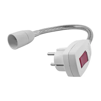 Лампа настолна Vivalux с щепсел и ключ 35 W, GU10, бяла, STECKER