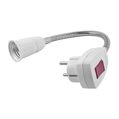 Лампа настолна Vivalux с щепсел и ключ 60 W, E27, бяла, STECKER