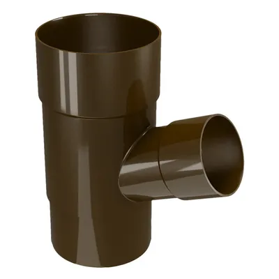 Разклонител PVC Devorex за водосточни тръби ф 80/50 мм, 67.5 °, кафяв, Classic 120
