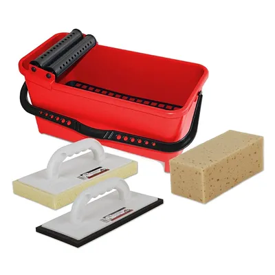 Кофа за фугираща смес Rubi комплект с маламашки и гъба 520x270x260 мм, Kit Rubiclean