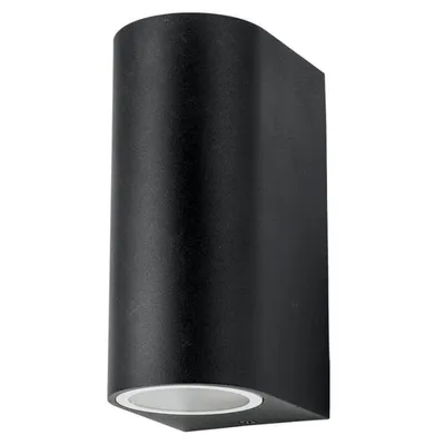 Лампа Vivalux фасадна  2x35 W, GU10, черна, 230 V, PORTO/R 2 X GU10 BK IP44
