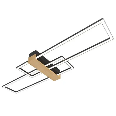 LED лампа Vivalux интериорна за открит монтаж 30 W, 900x260x75 мм, 3000/4000/6000 K, 230 V, черно/дърво, Lucas
