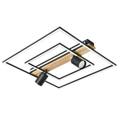 LED лампа Vivalux интериорна за открит монтаж 36 W, 500x500x180 мм, 3000/4000/6000 K, 230 V, черно-бял, Campo