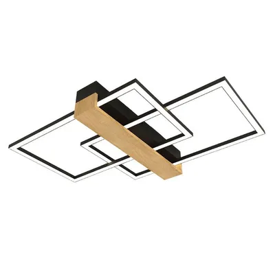 LED лампа Vivalux интериорна за открит монтаж 36 W, 540x360x75 мм, 3000/4000/6000 K, 230 V, черно/дърво, Lucas