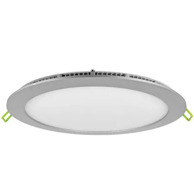 LED панел Vivalux за вграждане 12 W, ф 70х24 мм, сребро, 4000 K, 230 V, Este LED