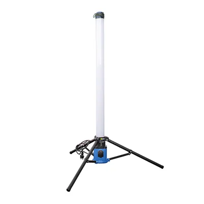 LED прожектор as - Schwabe със статив и с удължител  100 W, 230 V, 4000 K, син