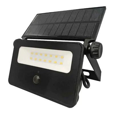 LED прожектор Vivalux със соларен панел и сензор за движение  8 W, 4000 K, черен, Uno Solar LED