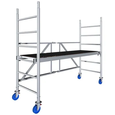 Скеле алуминиево Krause подвижно с колела 2.9 м, 2x0.6 м, 200 кг/м2, ProTec XS