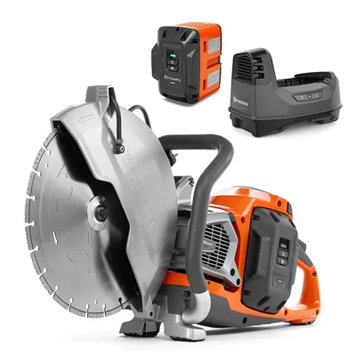 Акумулаторен ъглошлайф Husqvarna Construction  с 2 батерии и зарядно, 94 V, 4 Ah, 300 мм, 3800 об./мин, K 1 PACE