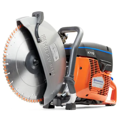 Бензинов ъглошлайф Husqvarna Construction със сензор за масло 5 к.с., 3700 W, 350 мм, K 770 OilGuard