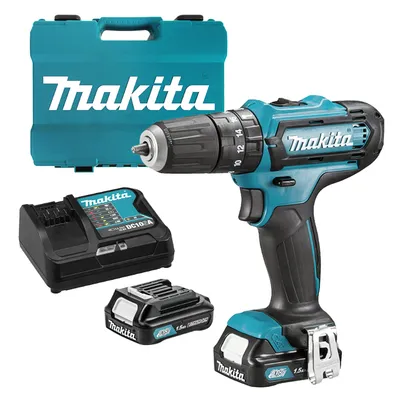 Акумулаторен винтоверт Makita ударен   с 2 батерии и зарядно, 10.8 V, 1.5 Ah, 30 Nm, 0.8-10 мм, HP331DSYE