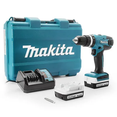 Акумулаторен винтоверт Makita ударен с 2 батерии и зарядно, 14.4 V, 1.5 Ah, 30 Nm, 0.8-10 мм, HP347DWE
