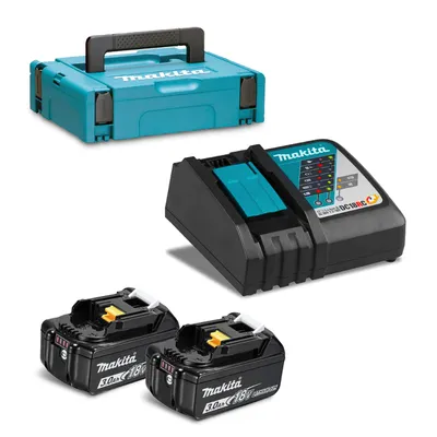 Акумулаторна батерия Makita Li-Ion със зарядно у-во 18 V, 3 Ah, 2 бр.