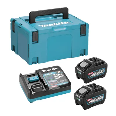 Акумулаторна батерия Makita Li-Ion със зарядно у-во 40 V, 5 Ah, 2 бр., 191V35-5