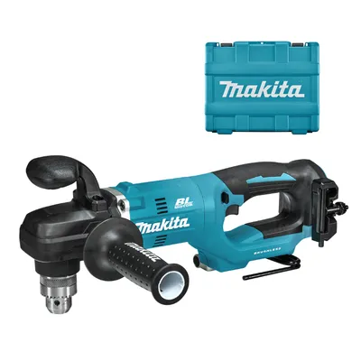 Акумулаторна бормашина Makita ъглова   без батерия и зарядно, 18 V, 70 Nm, 0-450/0-1400 об./мин, 2-13 мм, DDA450ZK