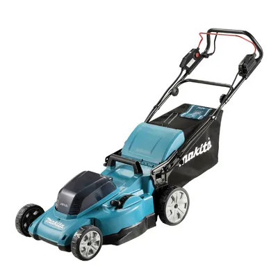 Акумулаторна косачка Makita самоходна, с кош без батерия и зарядно, 36 V, 480 мм, 800 м2, DLM481Z
