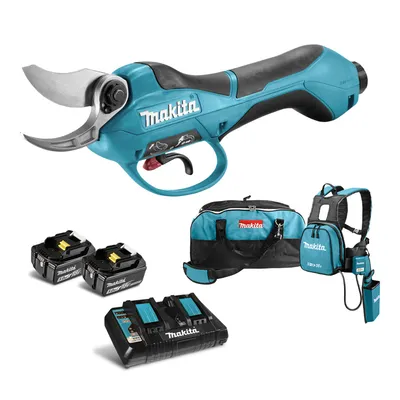 Акумулаторна лозарска ножица Makita с 2 батерии и зарядно, 36 V, 5 Ah, ф 33 мм, DUP362PT2