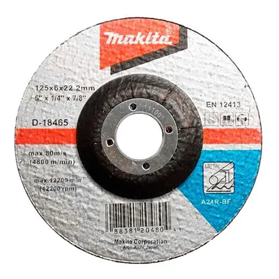 Диск карбофлексен за шлайфане Makita на метал  125 мм, 22.2 мм, 6 мм, D-18465
