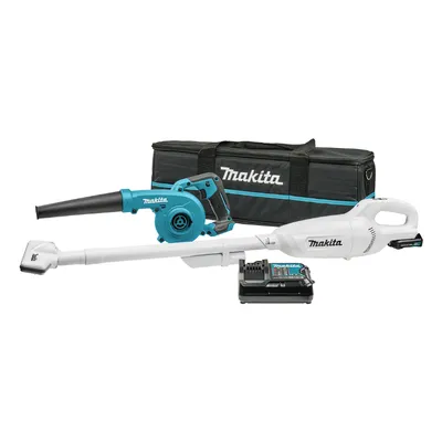 Комплект акумулаторни инструменти Makita с 1 батерия и зарядно, CL108D, UB100D, 12 V, 2 Ah, CLX245SAX1