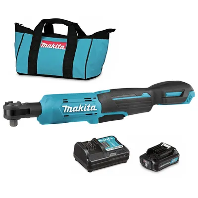 Акумулаторна тресчотка Makita с 1 батерия и зарядно, 12 V, 47.5 Nm, квадрат, 3/8", WR100DWA