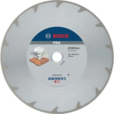 Диск диамантен за мокро рязане Bosch мрамор и мек камък 300 мм, 25.4 мм, 2.6 мм, PRO Marble