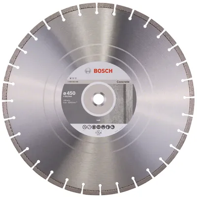 Диск диамантен за мокро рязане Bosch на бетон, тухли и керемиди 450 мм, 25.4 мм, 3.2 мм, Standard for Concrete