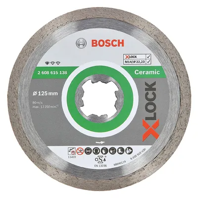 Диск диамантен за сухо рязане Bosch на керамика, теракот и фаянс  125 мм, 22.23 мм, 7 мм, Standard for Ceramic