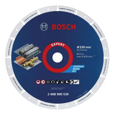 Диск диамантен за сухо рязане Bosch на метал 230 мм, 22.23 мм, Expert Diamond Metal Wheel