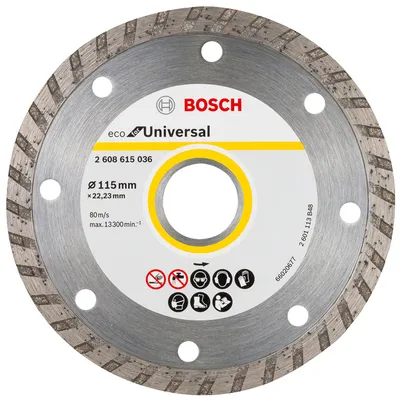 Диск диамантен за сухо рязане Bosch универсален 115 мм, 22.23 мм, Eco for Universal