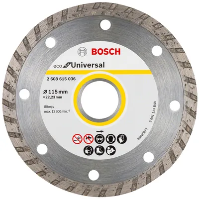 Диск диамантен за сухо рязане Bosch универсален 125 мм, 22.23 мм, 2 мм, Eco for Universal