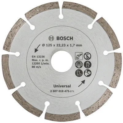 Диск диамантен за сухо рязане Bosch универсален  125 мм, 22.23 мм, 2 мм, Universal