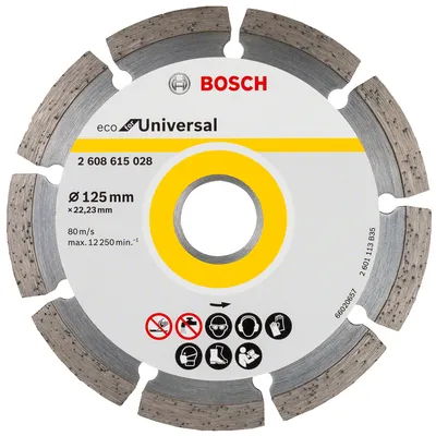 Диск диамантен за сухо рязане Bosch универсален  125 мм, 22.23 мм, Eco for Universal