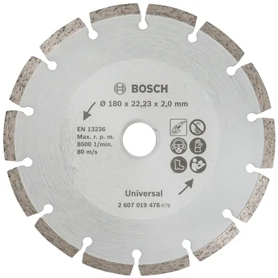 Диск диамантен за сухо рязане Bosch универсален 180 мм, 22.23 мм, 2.3 мм, Universal