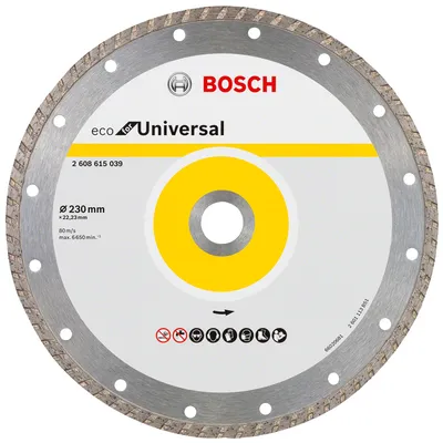 Диск диамантен за сухо рязане Bosch универсален  230 мм, 22.23 мм, 3 мм, Eco for Universal