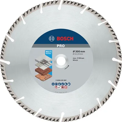 Диск диамантен за сухо рязане Bosch универсален 300 мм, 22.23 мм, 3.3 мм, PRO Multi Material