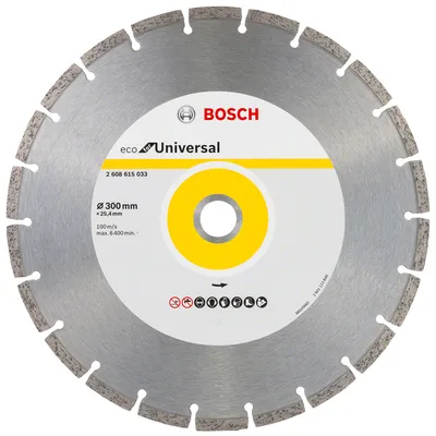 Диск диамантен за сухо рязане Bosch универсален  300 мм, 25.4 мм, 3.2 мм, Eco for Universal