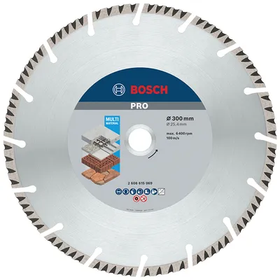 Диск диамантен за сухо рязане Bosch универсален 300 мм, 25.4 мм, 3.3 мм, PRO Multi Material