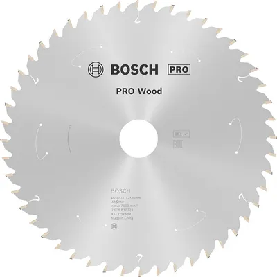 Диск карбиден за рязане Bosch на дърво 216 мм, 30 мм, 1.2 мм, 48 z, PRO Wood cordless